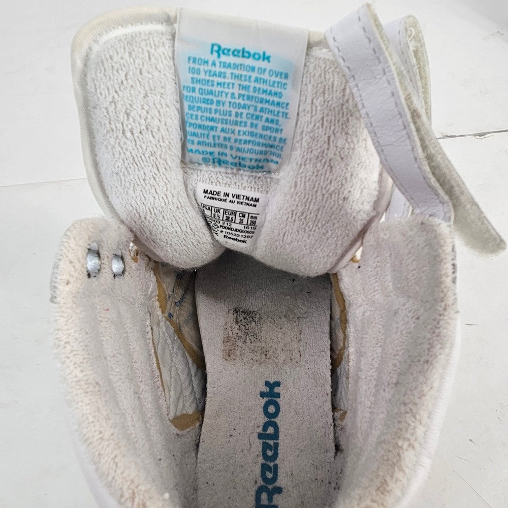 Reebok Freestyle Hi top White Leather High Top Sneakers 2240 Womens 8.5 classics - Picture 12 of 12